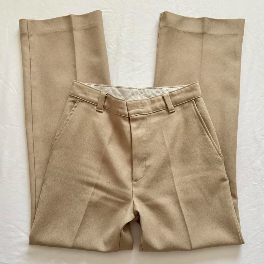 Classic Straight-Leg Pants in Beige